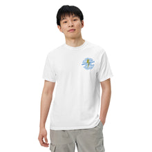 Load image into Gallery viewer, Old School Globe - White Men’s Heavyweight T-shirt