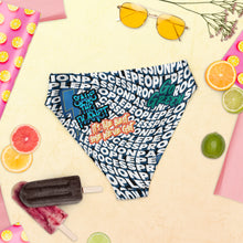 Load image into Gallery viewer, Just Be Cool Throwback High-waisted Bikini Bottom - All Over Print PPP Tagged Stickers
