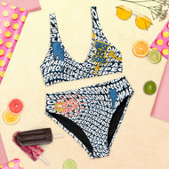 Just Be Cool Throwback High-waisted Bikini Set - All Over Print PPP Tagged Stickers