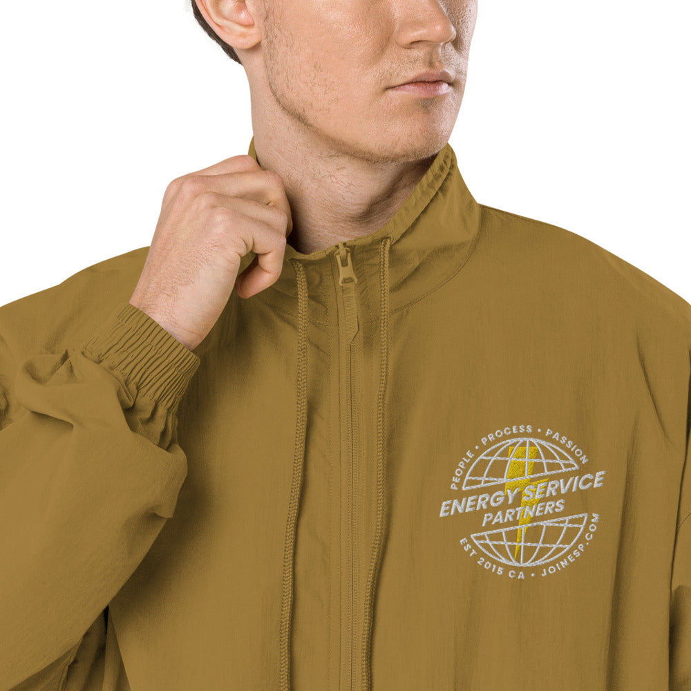 Recycled Tracksuit Jacket  - ESP Globe Collection Silver on Gold/