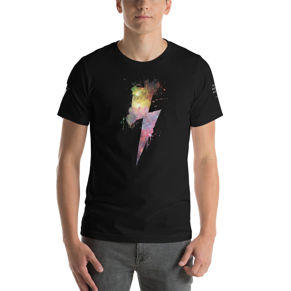 Unisex t-shirt - Cosmic Paint Bolt