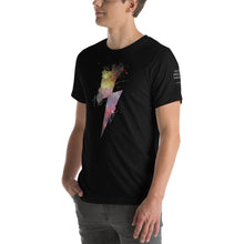 Load image into Gallery viewer, Unisex t-shirt - Cosmic Paint Bolt
