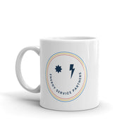 ESP White glossy coffee mug - Smiley & Logo